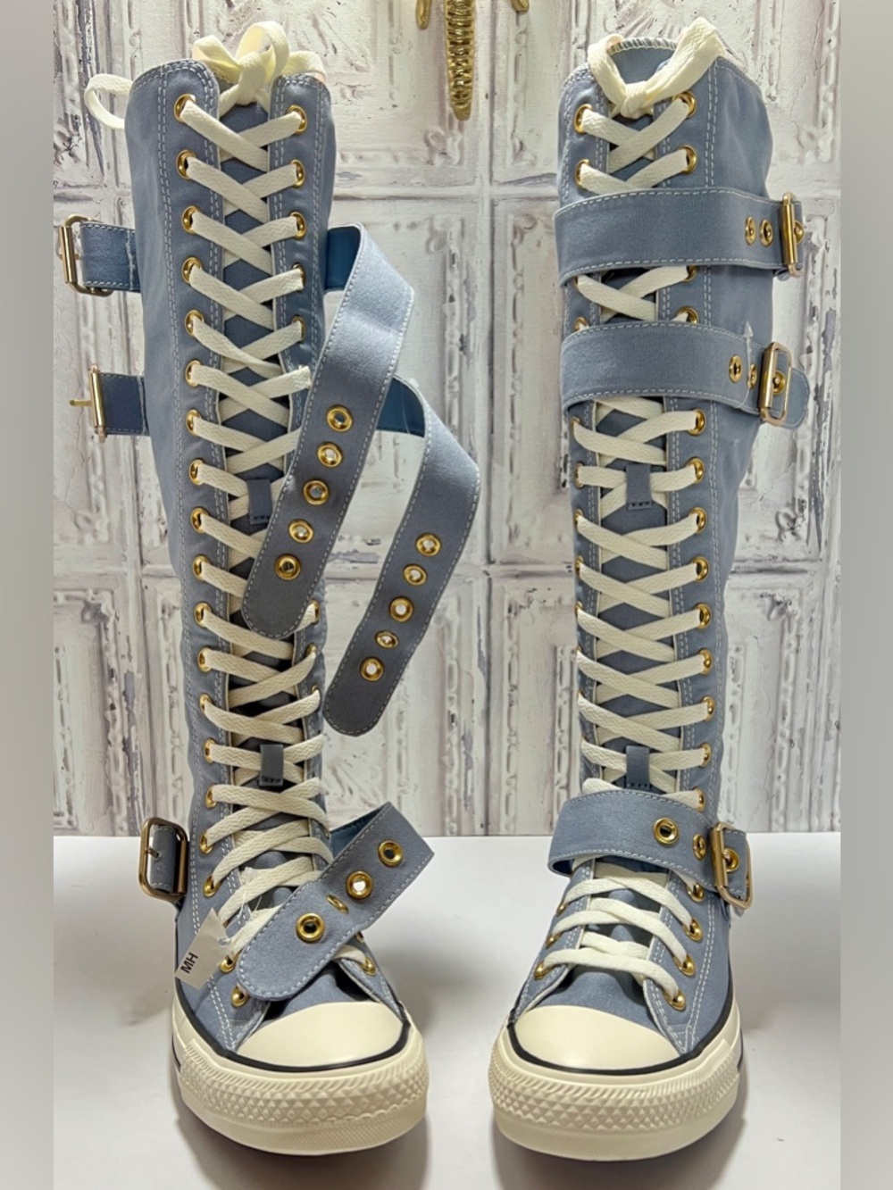 Converse Chuck Taylor XXHi Buckle Hi Shoes Women 7.5 Men 5.5 
Blue|White Rare! - Picture 9 of 17